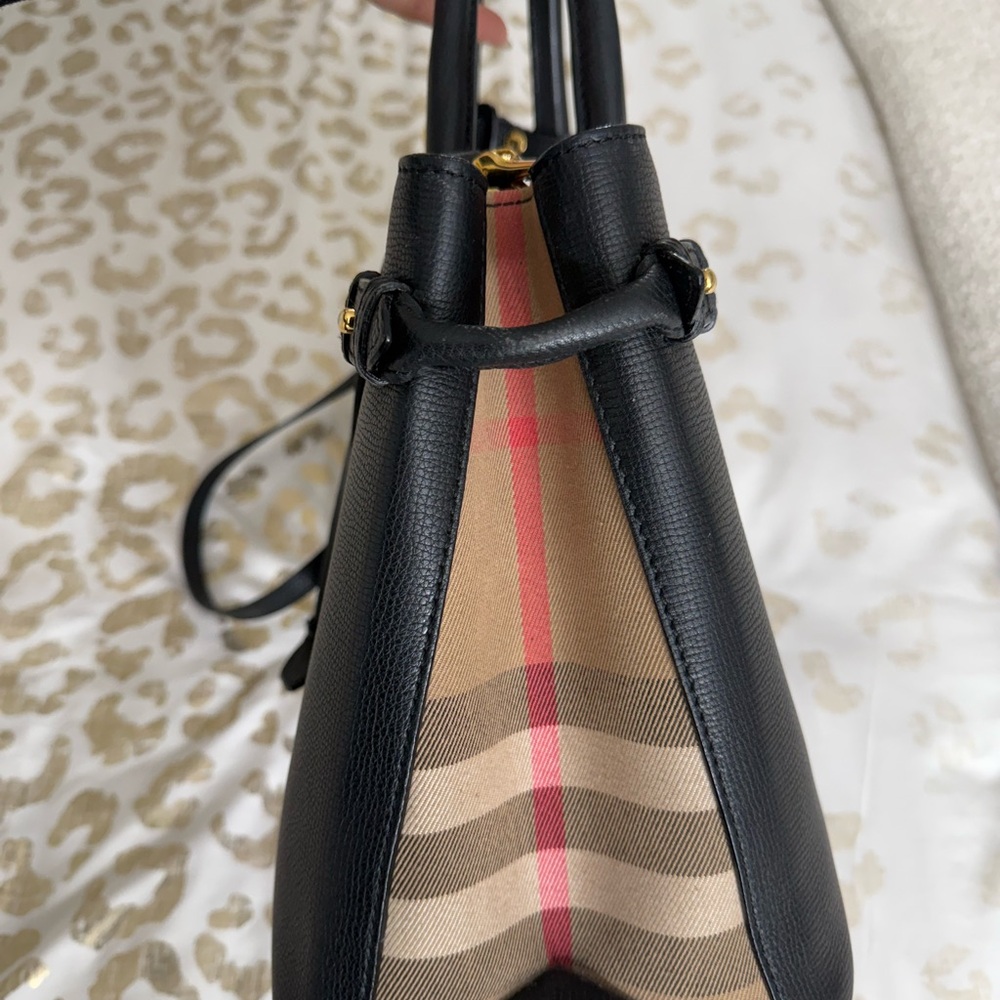 Burberry Black Leather Satchel - Picture 2 of 16